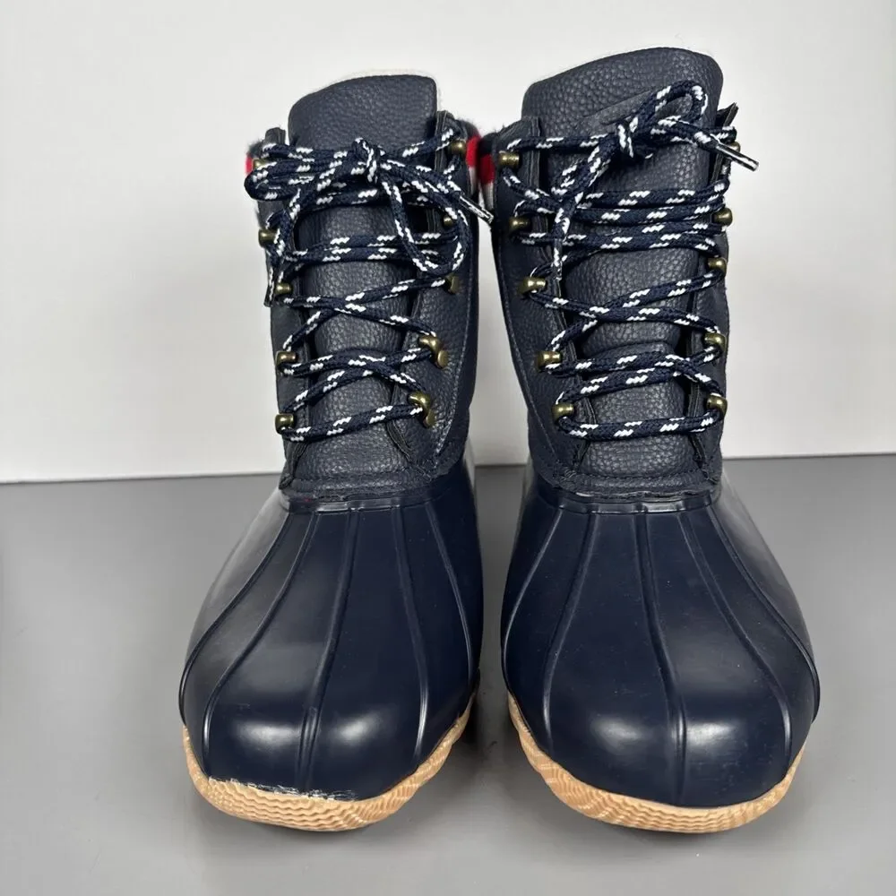 8 Fans Women's Size 10 Duck‎ Boots Waterproof Ankle Rain Insulated Shoes -flaw